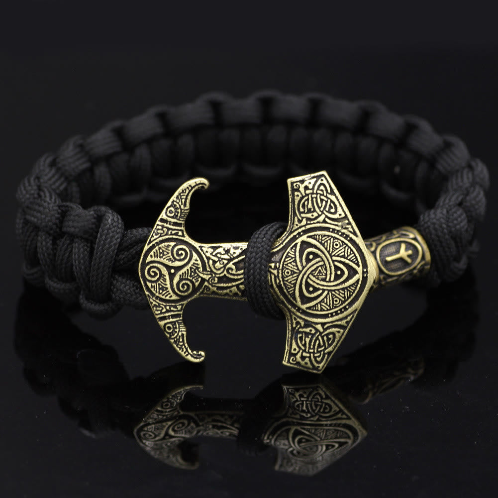 WorldNorse Odin Rune Bead Thor Hammer Mjölnir Armband