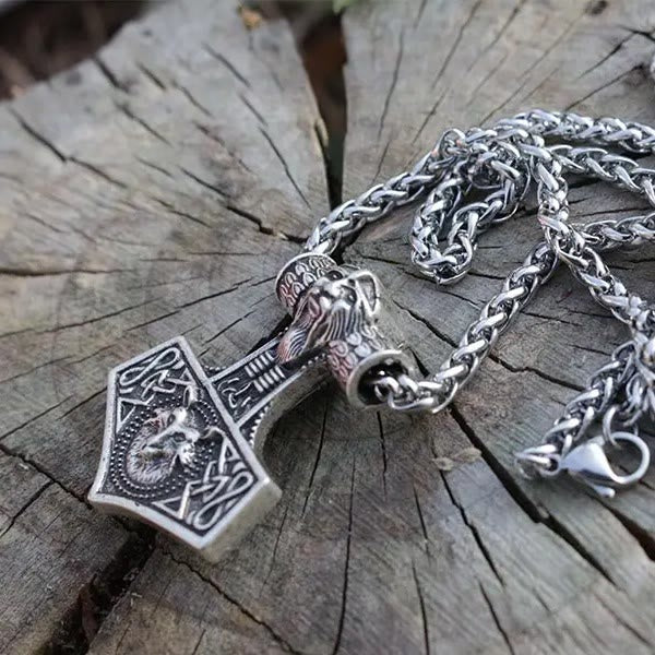 WorldNorse Viking Man Thors Hammer Mjölnir Halskette