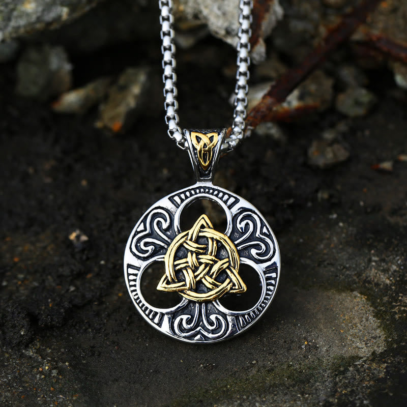 WorldNorse Klassische Keltischer Knoten Triquetra Halskette