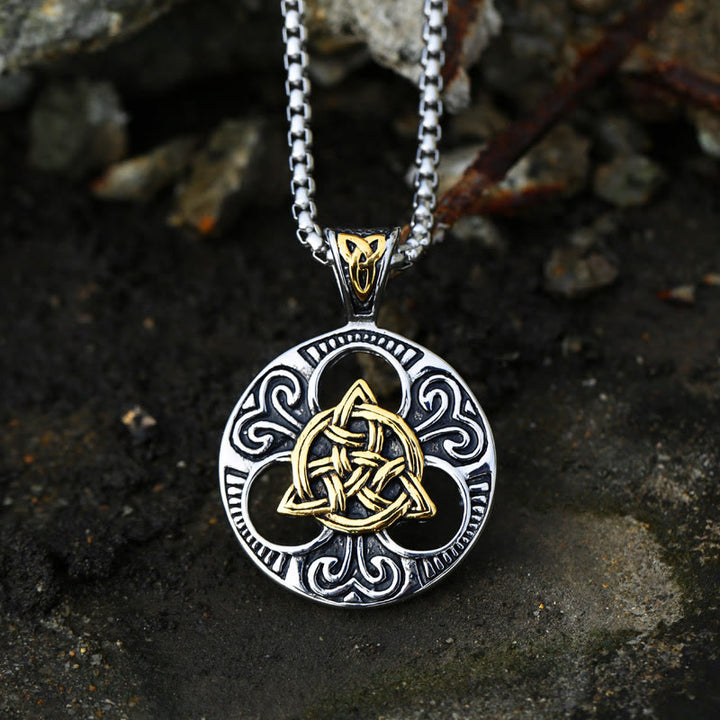 WorldNorse Klassische Keltischer Knoten Triquetra Halskette