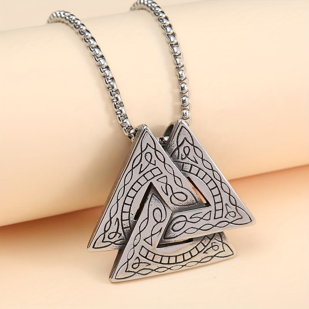 WorldNorse Wikinger-Pirat-Odin-Dreieck- Valknut -Halskette - image 3