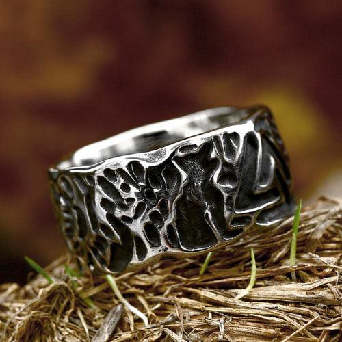 WorldNorse Vintage Einzigartiger Odin Valknut Domineering Ring