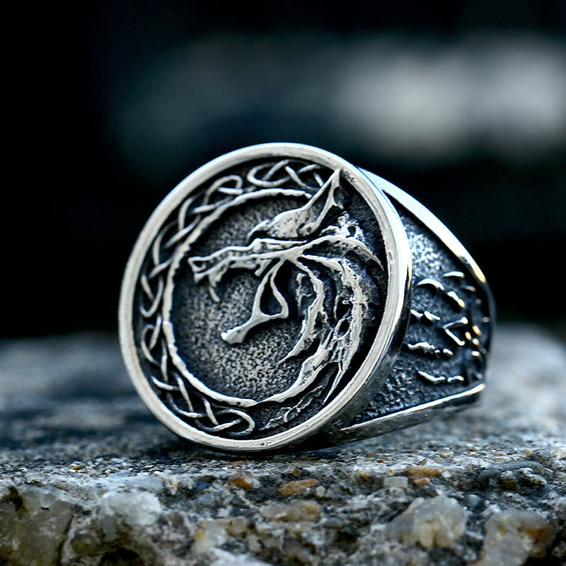 WorldNorse Viking Keltischer Knoten Wolf mit Krallenring - image 1