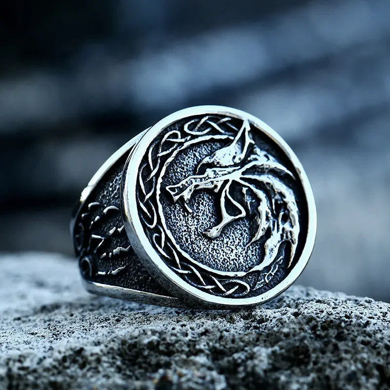 WorldNorse Viking Keltischer Knoten Wolf mit Krallenring - US 12 - image 0