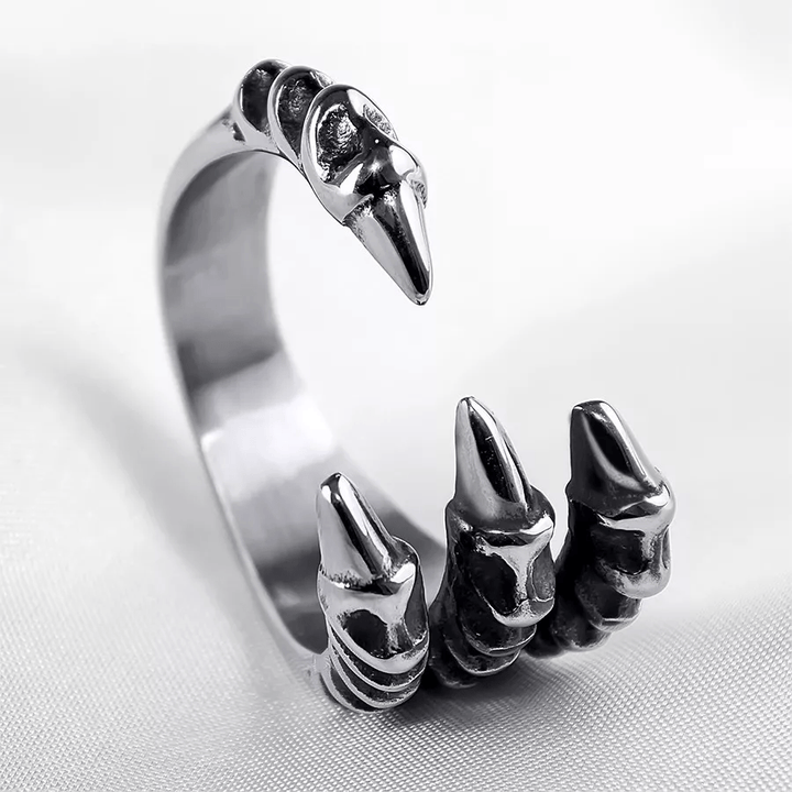 WorldNorse Scharfer Drachen-Tierklauenring