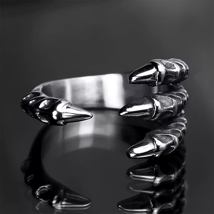 WorldNorse Scharfer Drachen-Tierklauenring
