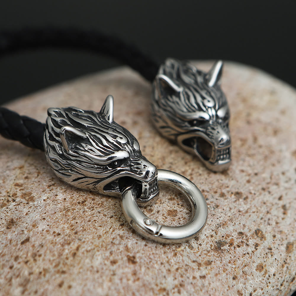 WorldNorse Odins Wölfe Lederarmband