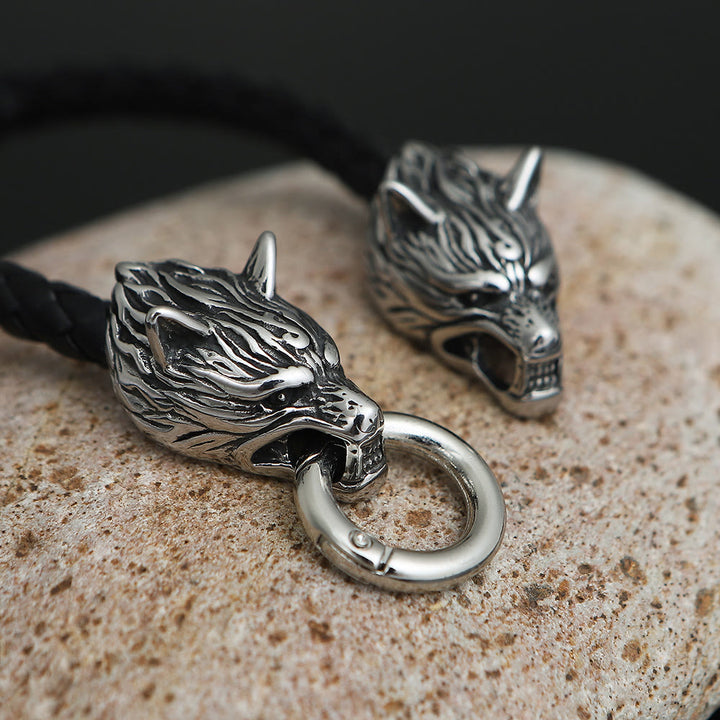 WorldNorse Odins Wölfe Lederarmband