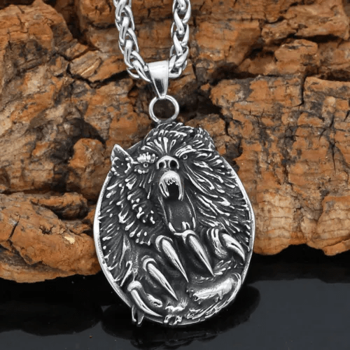 WorldNorse Viking Fenrir Wolf Anhänger Halskette