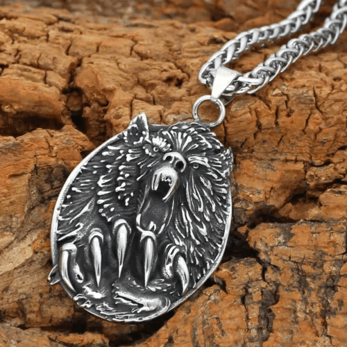 WorldNorse Viking Fenrir Wolf Anhänger Halskette