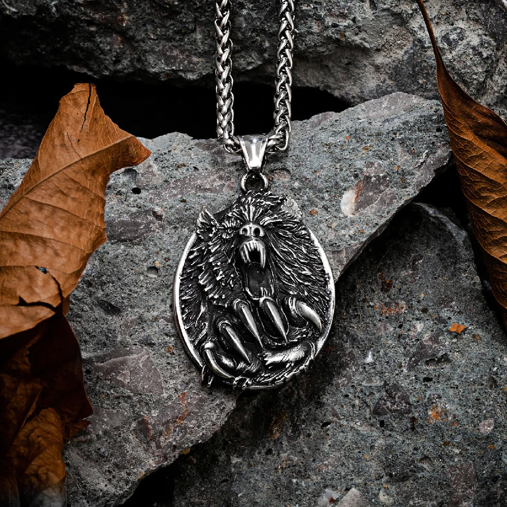 WorldNorse Viking Fenrir Wolf Anhänger Halskette