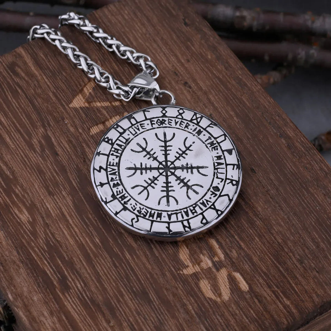 WorldNorse Valknut Wikinger Drache Ouroboros Anhänger Halskette
