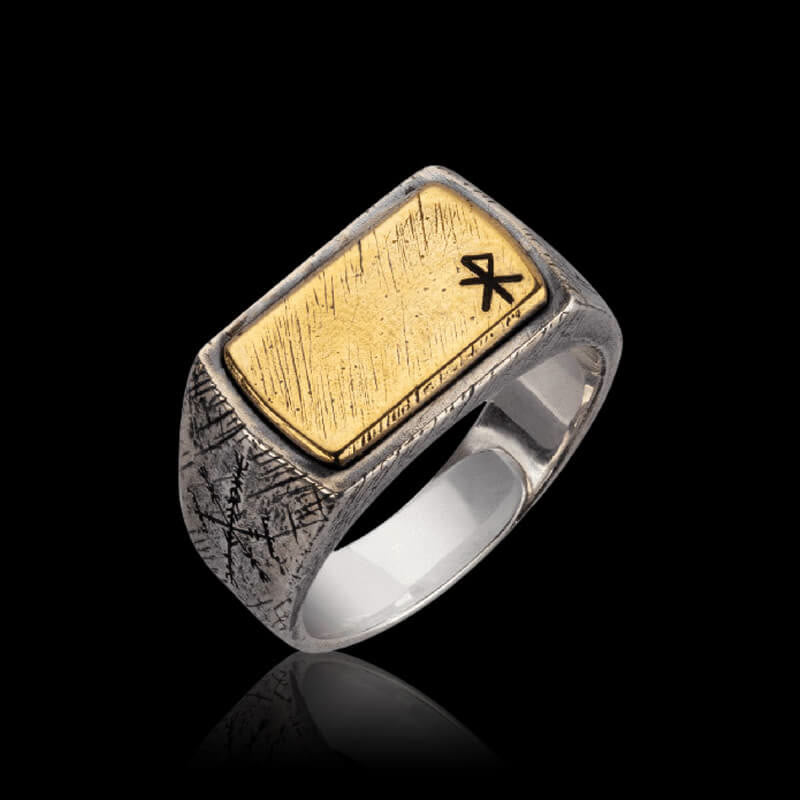 WorldNorse handgefertigter Ring aus 925er Silber mit dem Segen der Runen - image 1