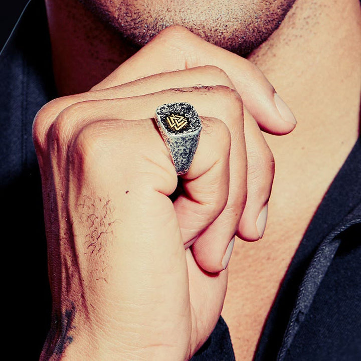 WorldNorse 925 Sterling Silber Nordischer Wikinger-Totemring - image 1