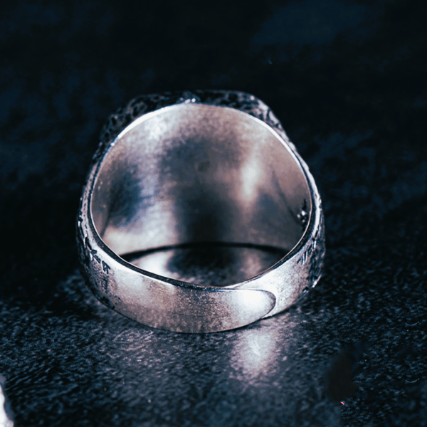 WorldNorse handgefertigtes 925er Silber Wikinger Siegelring Magischer Kreis - image 5