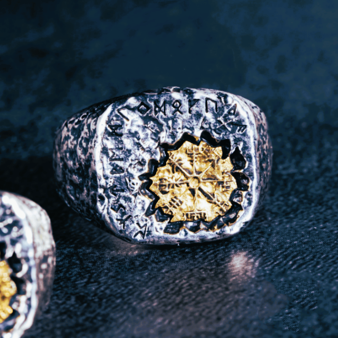 WorldNorse 925 Sterling Silber Wikinger Siegelring Magischer Kreis - image 7