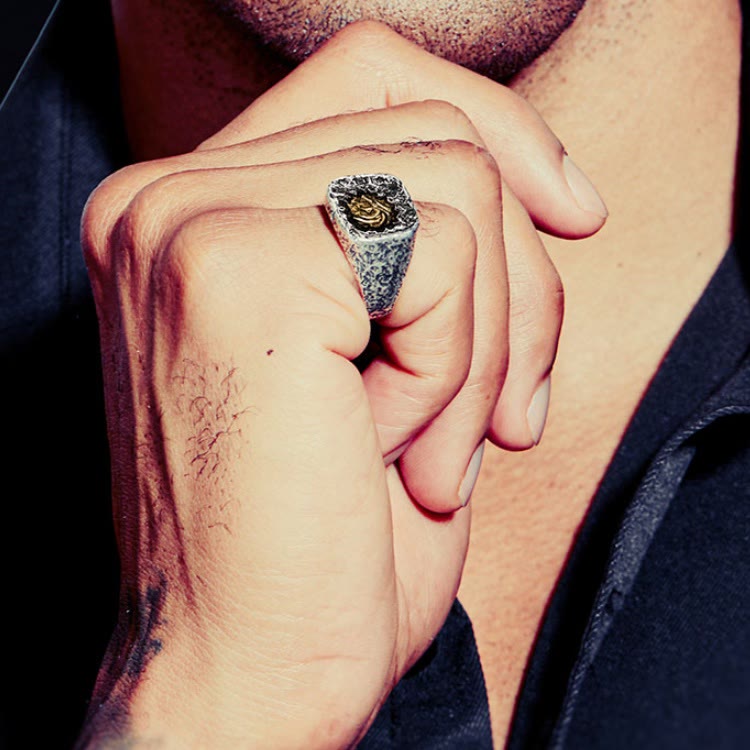 WorldNorse 925 Sterling Silber Hexer Wolf Totenkopf Ring - image 1