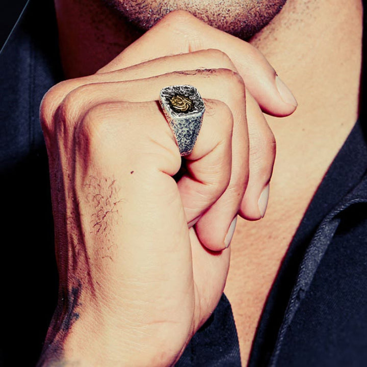 WorldNorse 925 Sterling Silber Hexer Wolf Totenkopf Ring - image 1