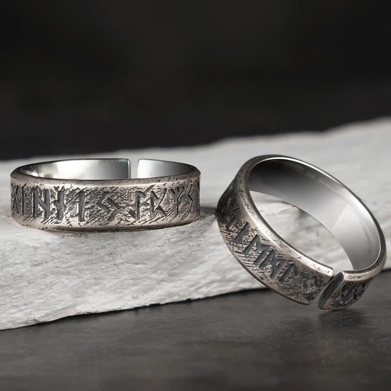 WorldNorse handgefertigtes 925er Silber Wikinger-Ring mit Rune - image 3