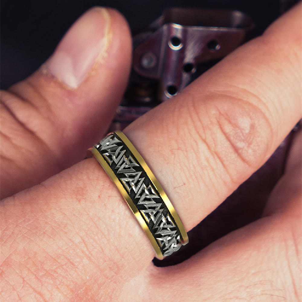 WorldNorse handgefertigtes 925er Silber Nordischer Valknut Ring - image 1