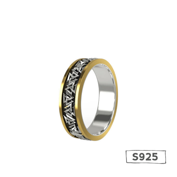 WorldNorse 925 Sterling Silber Nordischer Valknut Ring