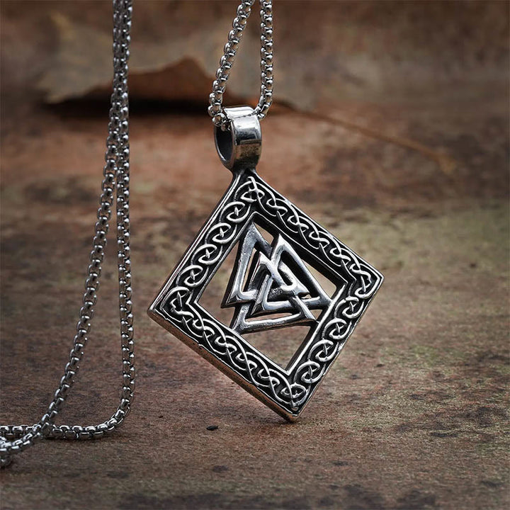 WorldNorse Odin Valknut Unendlichkeitsknoten-Halskette