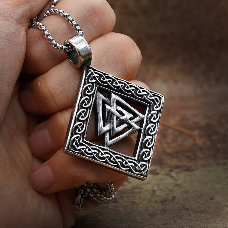 WorldNorse Odin Valknut Unendlichkeitsknoten-Halskette