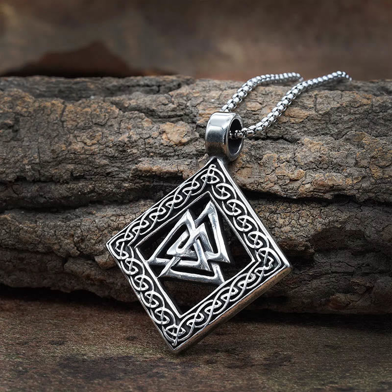 WorldNorse Odin Valknut Unendlichkeitsknoten-Halskette