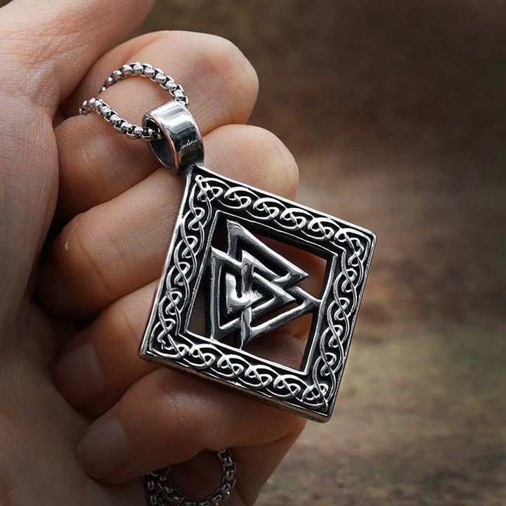 WorldNorse Odin Valknut Unendlichkeitsknoten-Halskette