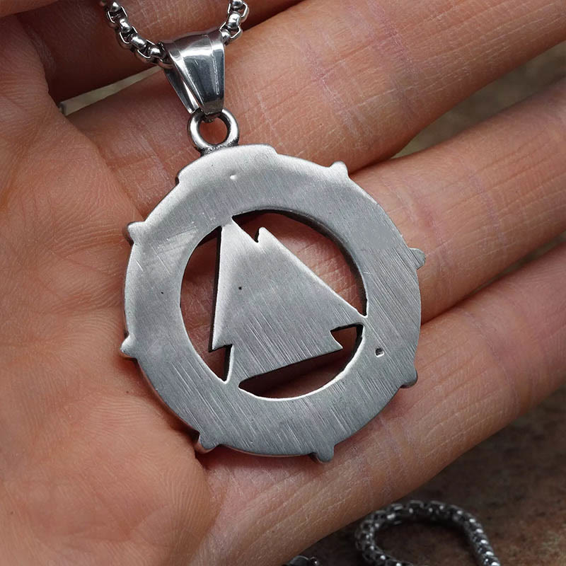 WorldNordische Valknut mit Futhark-Kreis aus der Wikingerzeit