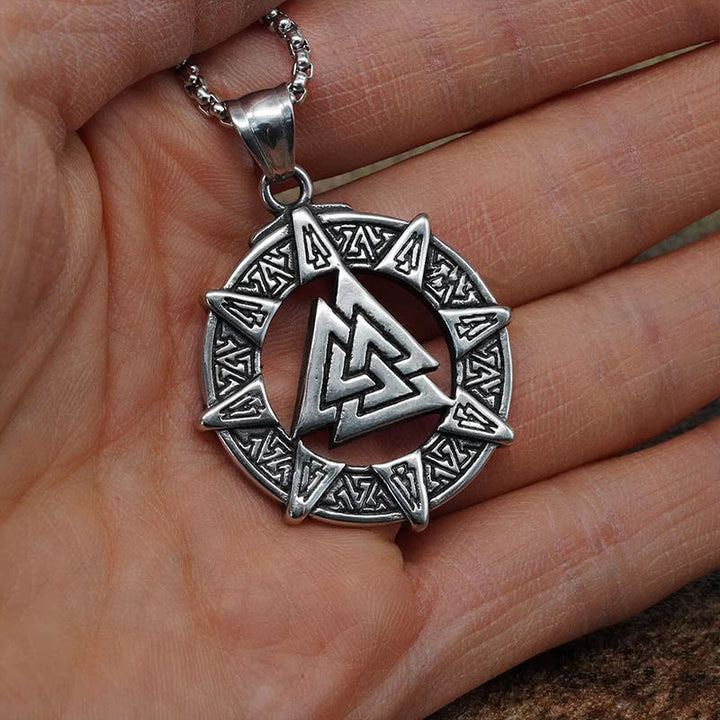 WorldNordische Valknut mit Futhark-Kreis aus der Wikingerzeit