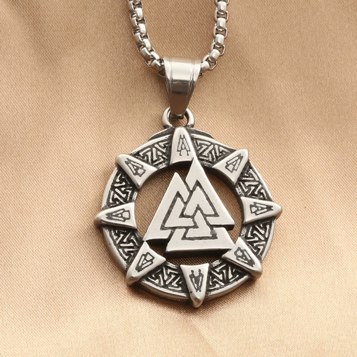 WorldNordische Valknut mit Futhark-Kreis aus der Wikingerzeit