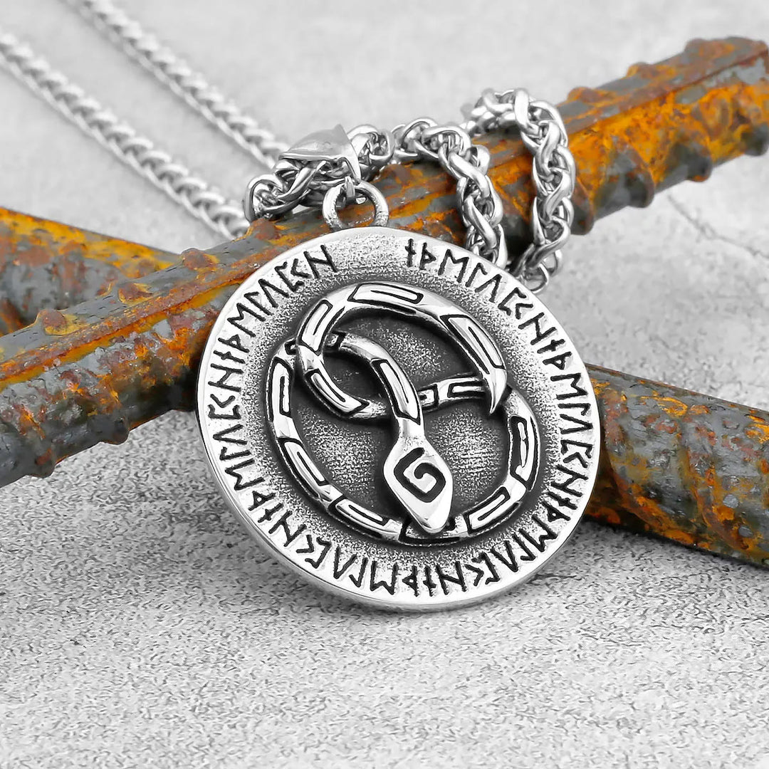 WorldNorse Nordische Schlange Odin Rune Halskette