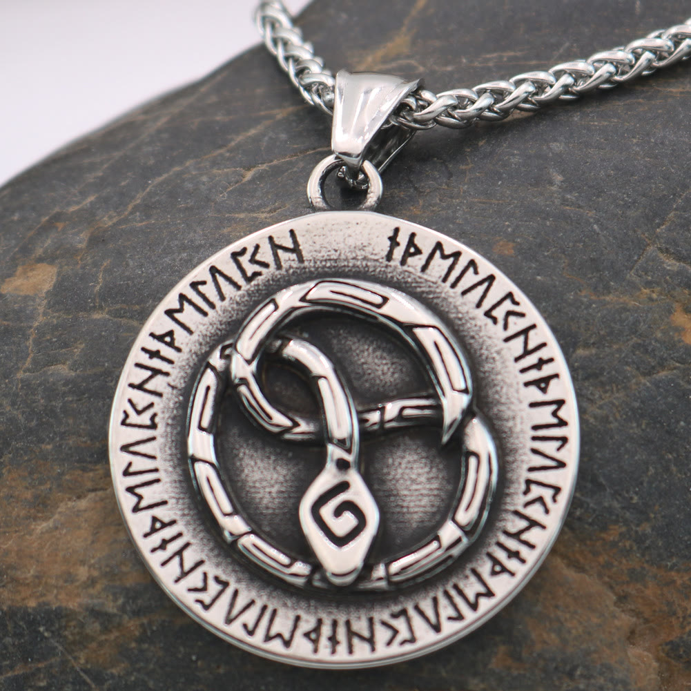 WorldNorse Nordische Schlange Odin Rune Halskette