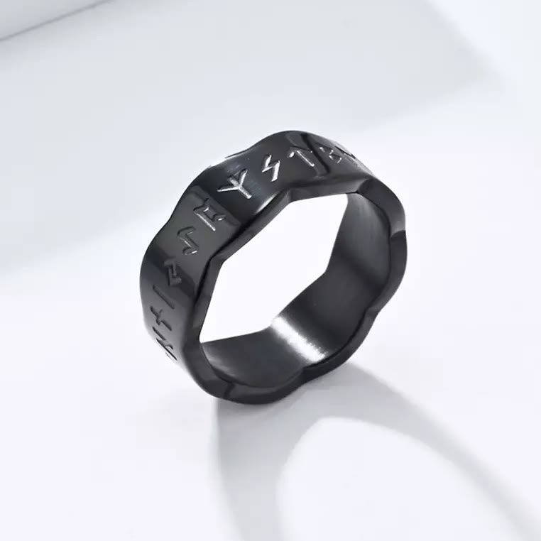 WorldNorse Viking Rune Wellenform Design Ring