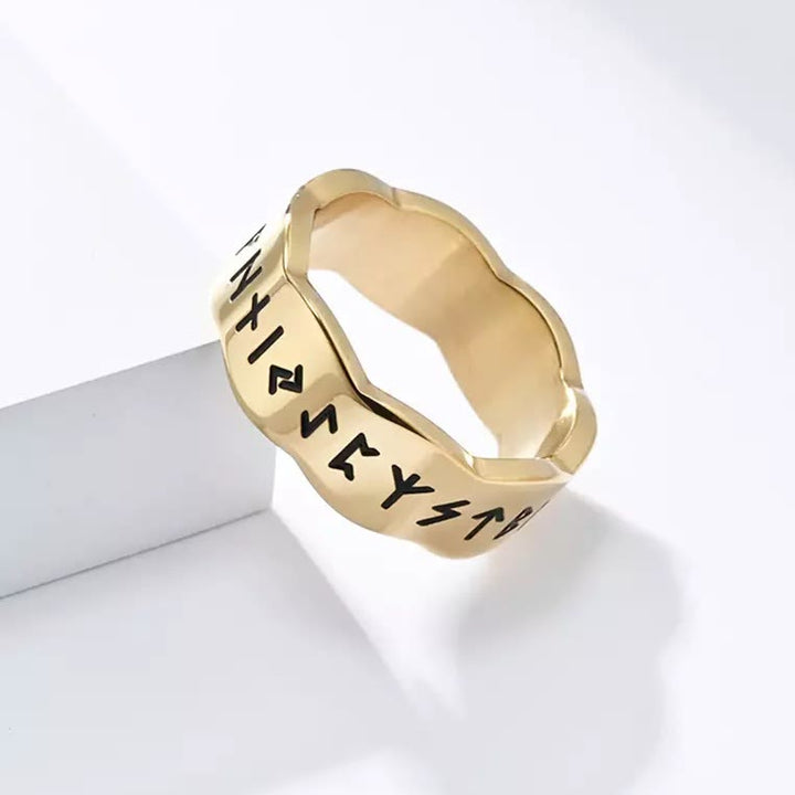 WorldNorse Viking Rune Wellenform Design Ring