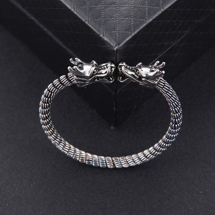 WorldNorse Domineering Doppel-Drachenkopf-Armband