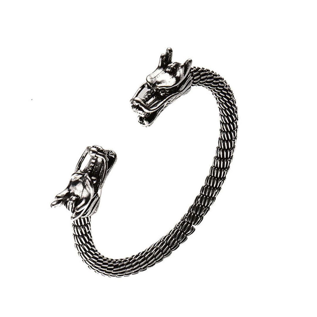 WorldNorse Domineering Doppel-Drachenkopf-Armband