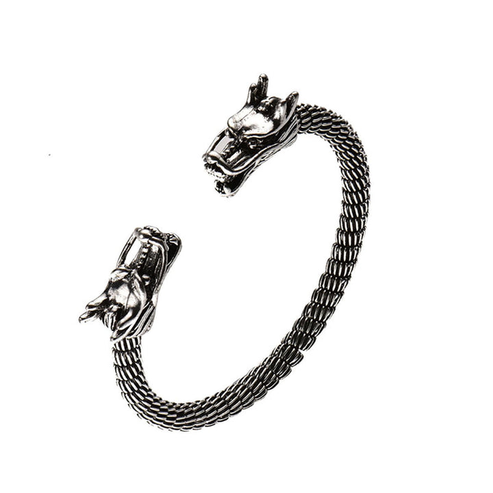 WorldNorse Domineering Doppel-Drachenkopf-Armband