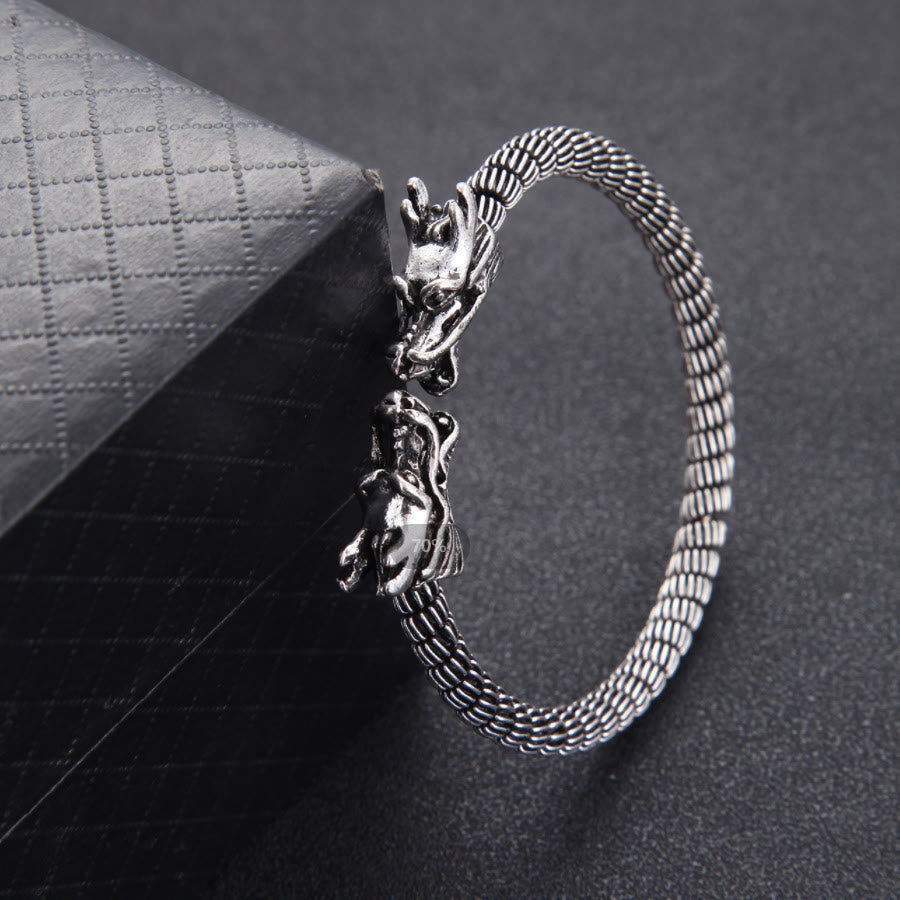 WorldNorse Domineering Doppel-Drachenkopf-Armband