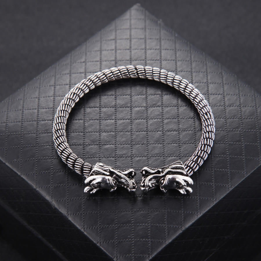 WorldNorse Domineering Doppel-Drachenkopf-Armband