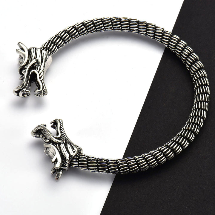 WorldNorse Domineering Doppel-Drachenkopf-Armband