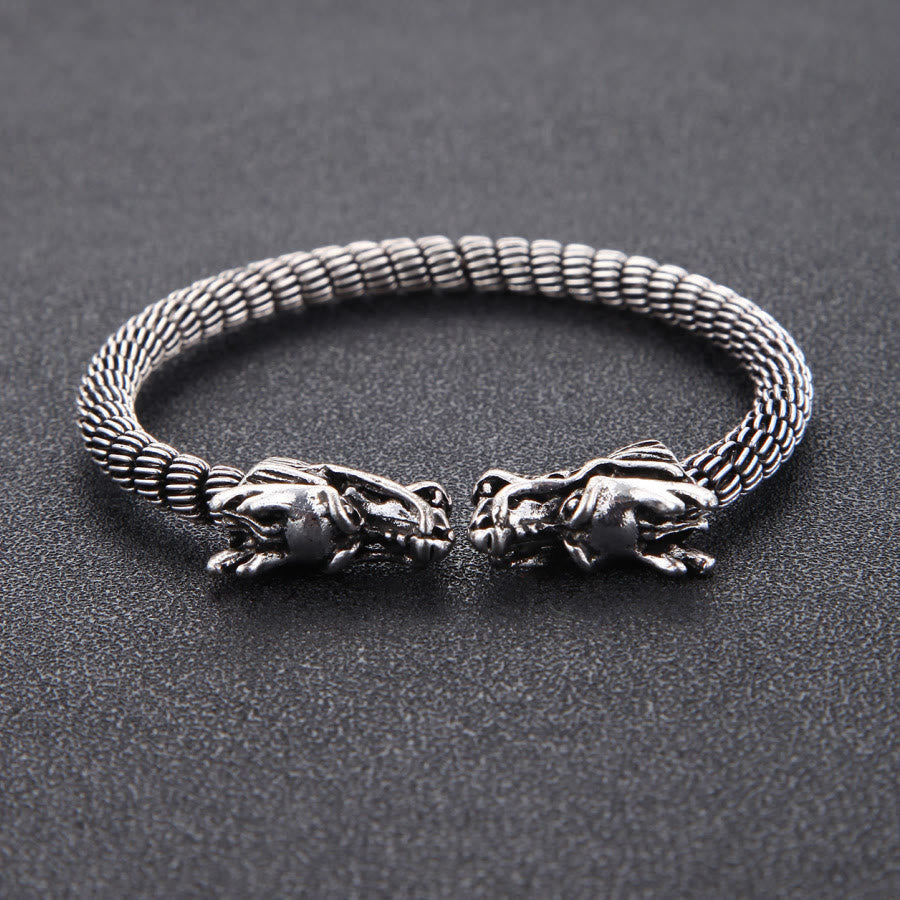 WorldNorse Domineering Doppel-Drachenkopf-Armband