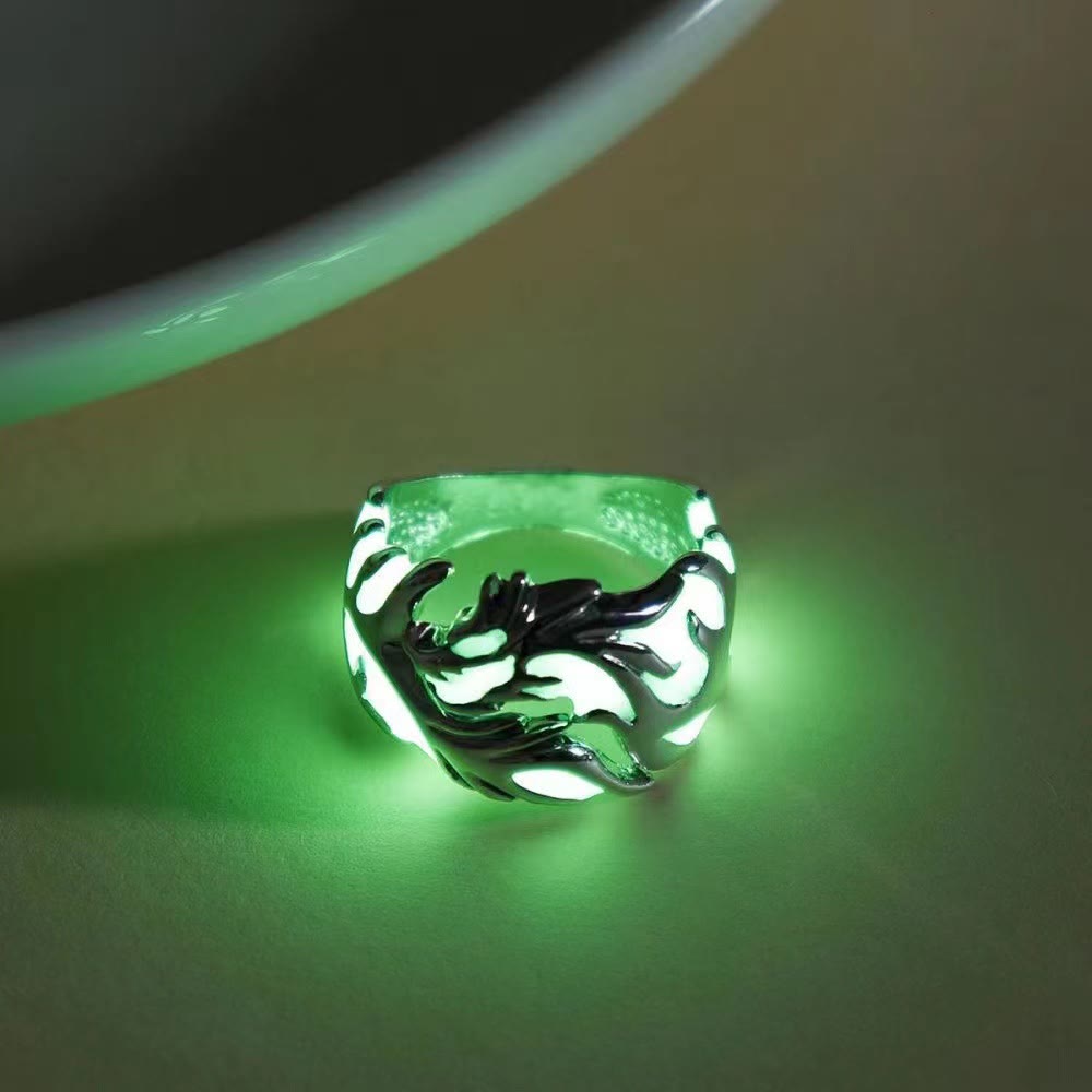 WorldNorse Leuchtender Drachenring, der im Dunkeln leuchtet