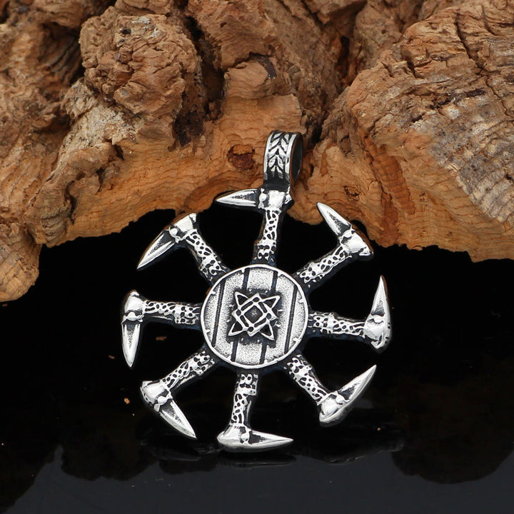 WorldNorse Wikinger Axt Sonnenschild Halskette