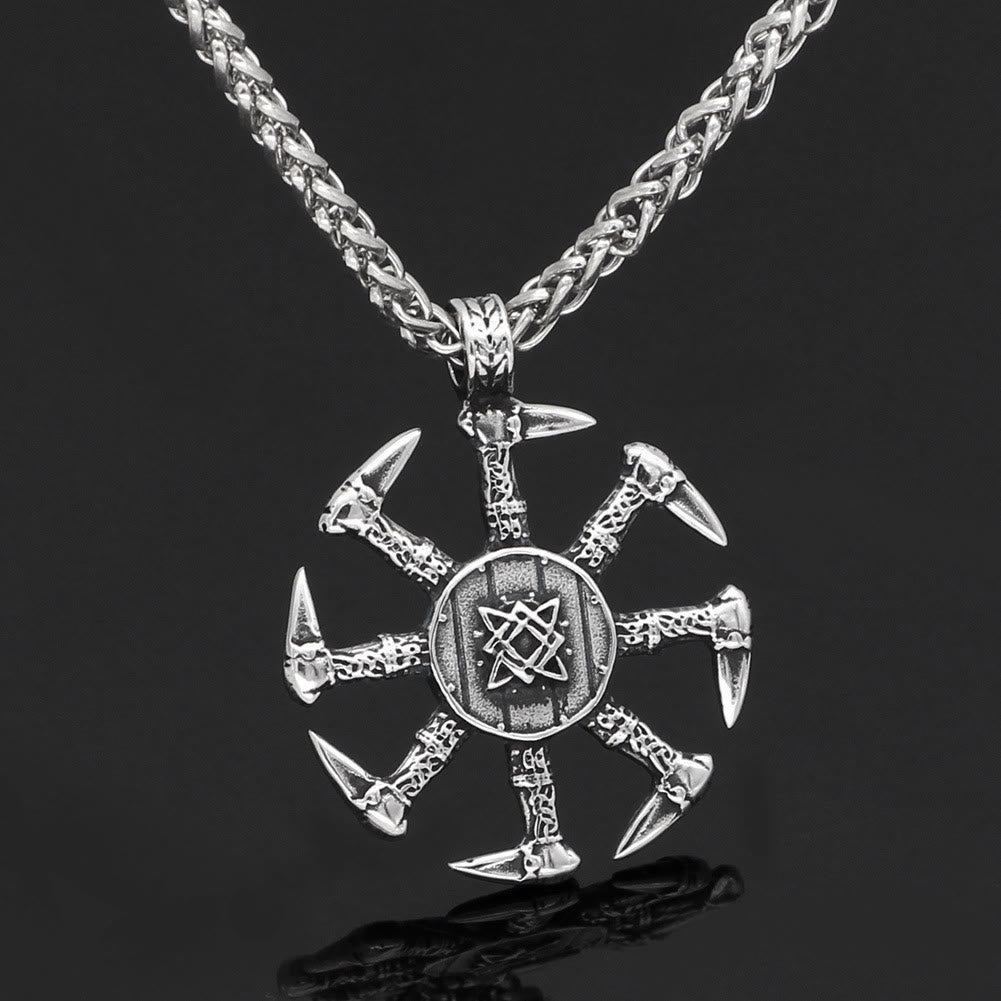 WorldNorse Wikinger Axt Sonnenschild Halskette