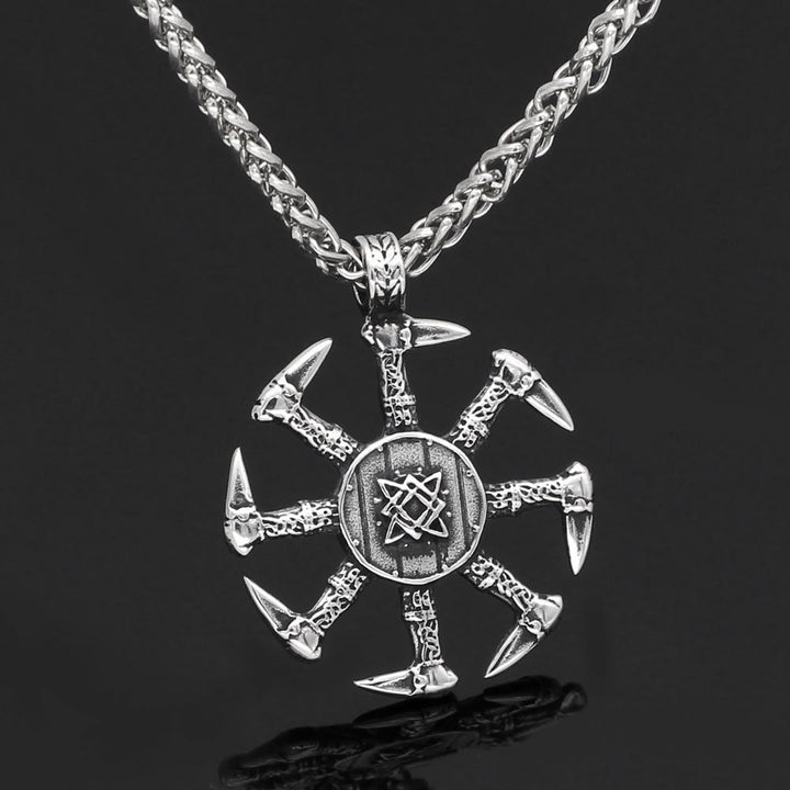 WorldNorse Wikinger Axt Sonnenschild Halskette