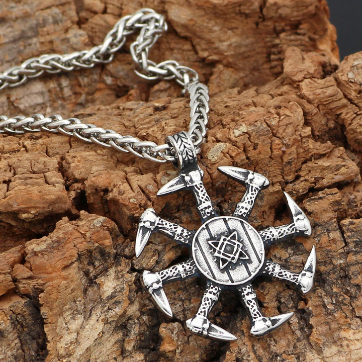 WorldNorse Wikinger Axt Sonnenschild Halskette