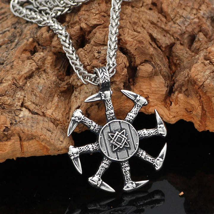 WorldNorse Wikinger Axt Sonnenschild Halskette