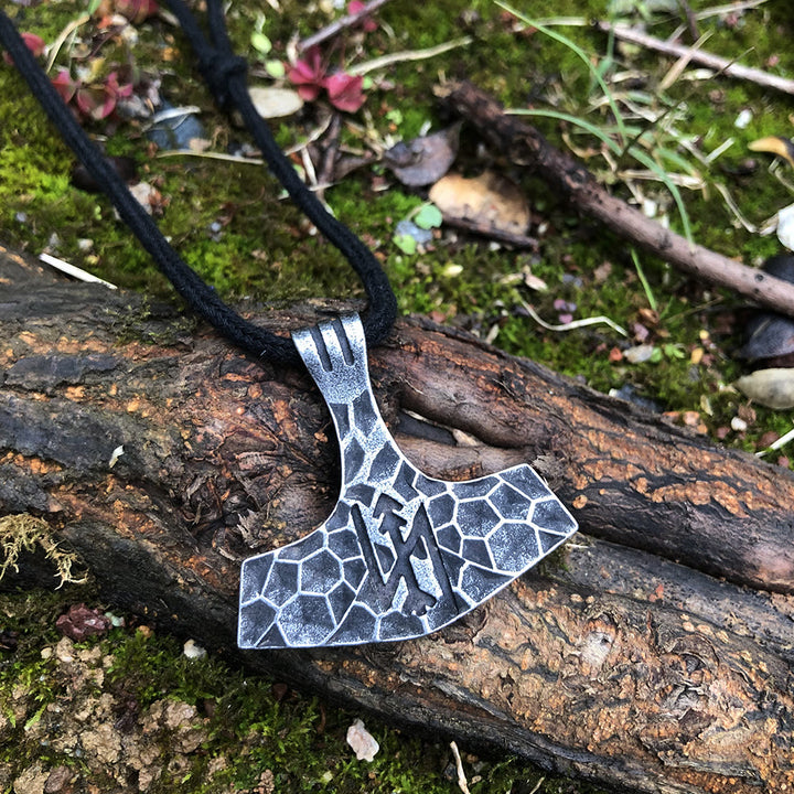 WorldNorse Old Jarl Mjölnir Rune -Halskette